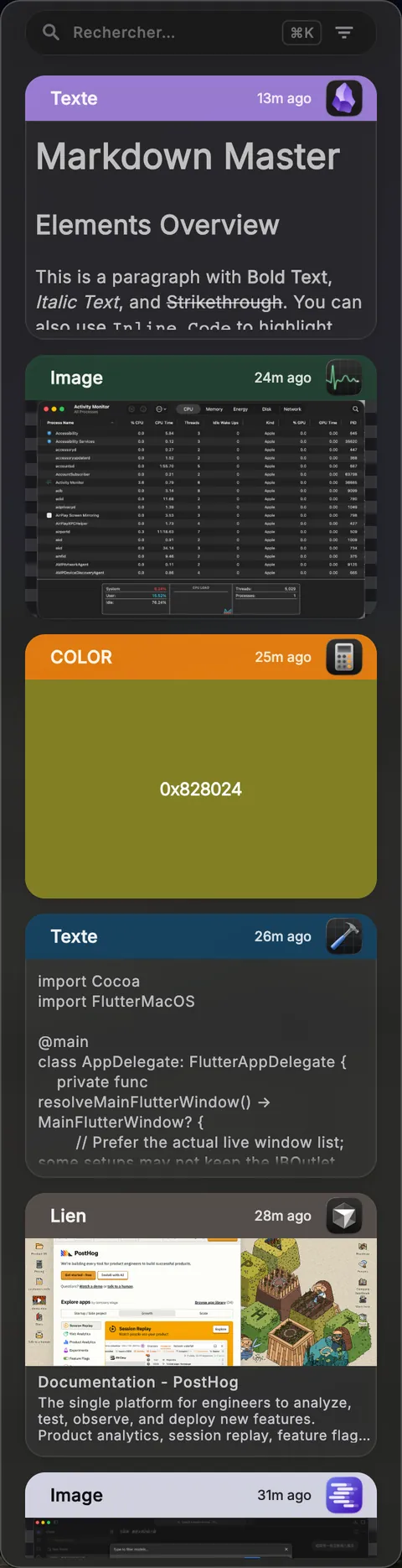 ClipaX Nexus window